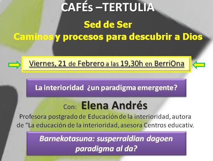 imagen Café-Tertulia con Elena Andrés